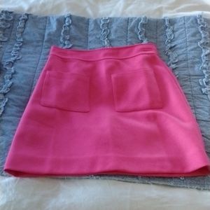J. Crew hot pink wool mini skirt